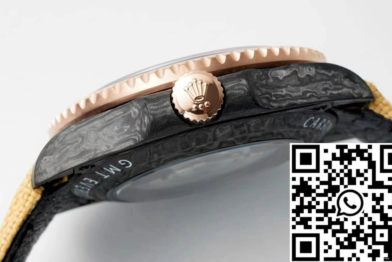 Strap GMT-MASTER Fabric II Fiber Diw Rolex Carbon Yellow 0226